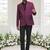 Purple jacquard plain solid full sleeve blazer for men