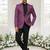 Purple jacquard plain solid full sleeve blazer for men