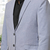 Grey jacquard plain solid full sleeve blazer for men