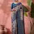 Teal woven jari silk blended saree
