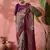 Purple woven jari silk blended saree