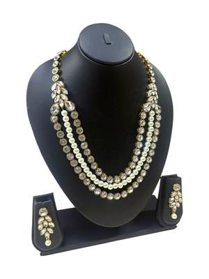 White  Heavy Necklace Set 2