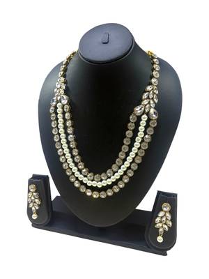 White  Heavy Necklace Set 3