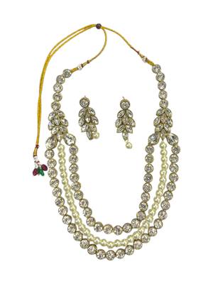 White  Heavy Necklace Set 4