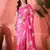 Pink shimmer art silk woven jacquard saree