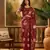 Maroon shimmer art silk woven jacquard saree