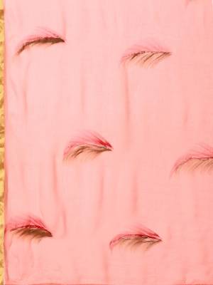Floral printed zari pure chiffon saree 5