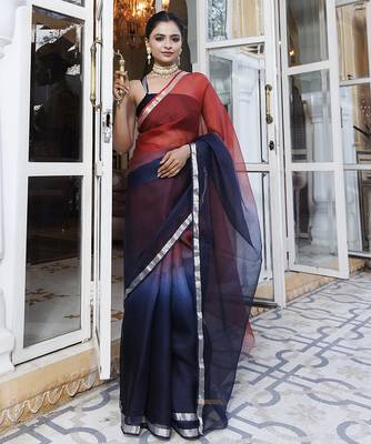 Hand dyed zari kota saree 1