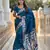 Morpich faux banarasi art silk blend with woven jacquard saree