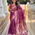 Magenta banarasi art silk with woven jacquard saree