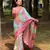 Pink soft art silk woven jacquard saree