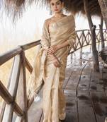 Woven design zari tissue saree