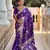 Woven meenakari violet dola art silk saree