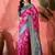 Pink art silk woven saree
