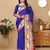Blue paithani art silk woven meenakari saree