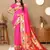 Pink paithani art silk woven meenakari saree