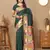 Green paithani art silk woven meenakari saree