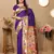 Violet paithani art silk woven meenakari saree