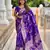 Purple banarasi art silk woven meenakari saree