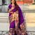 Lavender woven meenakari polka paithani art silk saree
