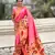 Pink woven meenakari polka paithani art silk saree