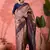Woven jacquard silk blended blue saree