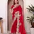 Red jimmy choo heavy sequins saree
