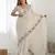 Off white vichitra art silk saree