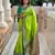 Parrot green paithani art silk woven jacquard saree