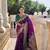 Wine paithani art silk woven jacquard saree
