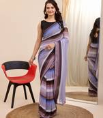 ready to wear multi georgette printed saree