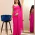 ready to wear pink georgette printed saree