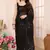 ready to wear black georgette sequins embroidered saree