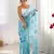 Sky blue jimmy choo sequins embroidered saree