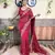 Georgette maroon saree with embroidered work