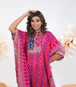 Multicolor printed muslin maurya ruby kaftans