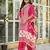 Red printed muslin mehna rosewood kaftans