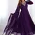 Purple soft georgette with beads and zari work anarkali suit