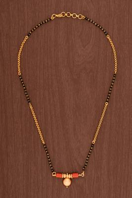  short mangalsutra with single vati one gram gold 2