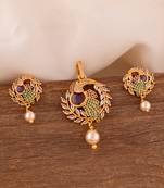  bird pendant and earrings set one gram gold