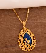  Blue stone necklace one gram gold