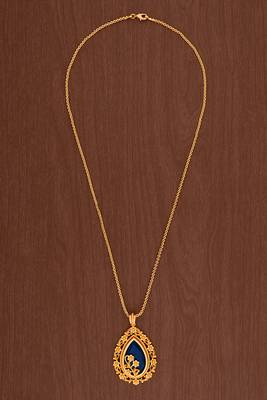  Blue stone necklace one gram gold 2