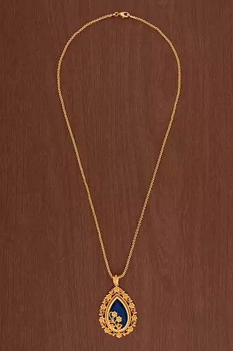  Blue stone necklace one gram gold