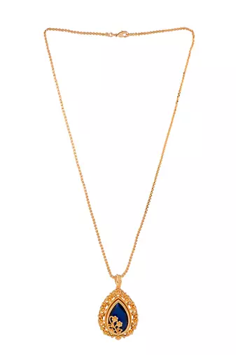  Blue stone necklace one gram gold