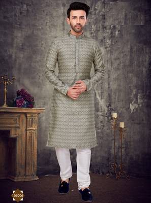 Pista pintex work sequence thread kurta pajama for mens 1