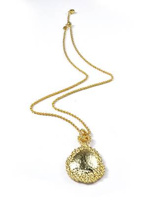 Gold finished riverstone pendant necklace 3