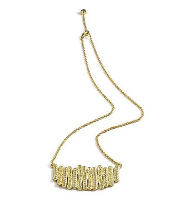 Golden net pendant necklace 1