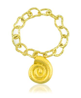 Gold finished coral shell bracelet 2