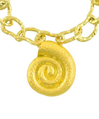 Gold finished coral shell bracelet 5