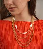 Gold finished chain necklace